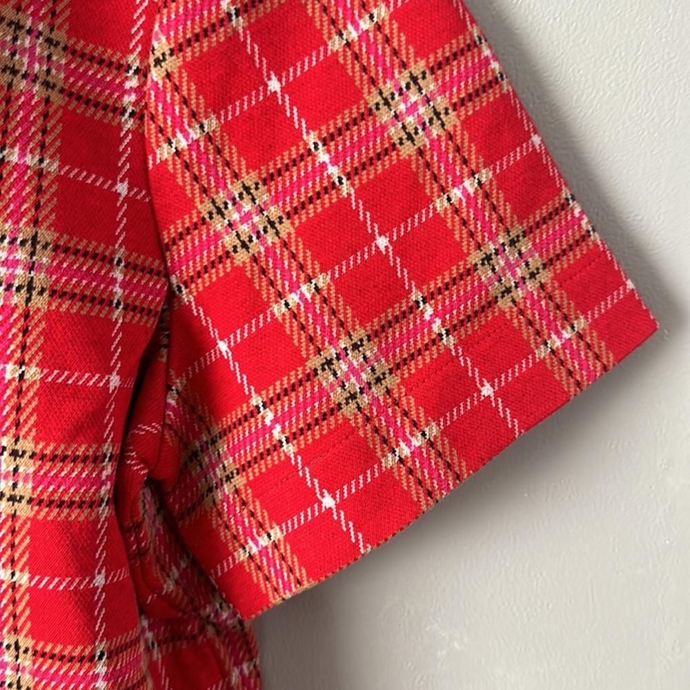 Plaid Knit Top Size M - Picture 5 of 9